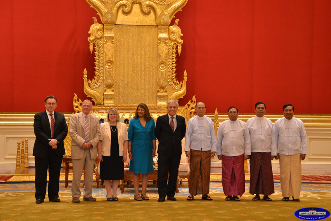 သမၼတဦးသိန္းစိန္ ျဗိတိန္ေအာက္လႊတ္ေတာ္ဥကၠဌအား လက္ခံေတြ႔ဆံု