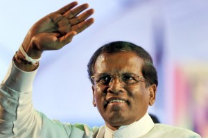 Sri Lanka presidential candidate Maithreepala Sirisena campaigning