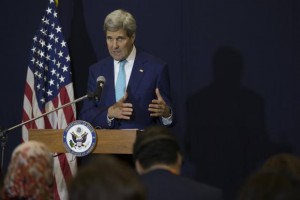 U.S. Secretary of State Kerry speaks at a news conference in Sharm el-Sheikh