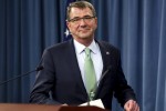 U.S. Defense Secretary Ash Carter arrives to make a personnel announcement in the Pentagon Briefing Room in Washington May 13, 2015. REUTERS/Yuri Gripas