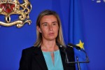 European Union foreign policy chief Federica Mogherini addresses a news conference at the Interior Ministry in Rabat July 21, 2015. REUTERS/Stringer