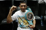 Boxing - Amir Khan v Chris Algieri - Barclays Center, Brooklyn, New York City, United States of America - 29/5/15
 Amir Khan celebrates winning the fight in his dressing room
 Action Images via Reuters / Andrew Couldridge
 Livepic