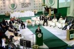 French President Francois Hollande delivers a speech during the 2nd Regional Security Summit in Abuja on May 14, 2016.
Regional and Western powers gathered in Nigeria today for talks on quelling the threat from Boko Haram as the UN warned of the militants' threat to African security and ties to the Islamic State group. / AFP PHOTO / POOL / STEPHANE DE SAKUTIN