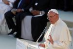 ASSISI, ITALY - SEPTEMBER 20 : Pope Francis delivers a speech during a prayer for peace inside the Basilica of St. Francis, in Assisi, Italy on September 20, 2016.

 (Photo by Riccardo De Luca/Anadolu Agency/Getty Images)