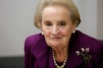 Former U.S. Secretary of State Madeleine Albright speaks before an interview in Washington, U.S., November 28, 2016. Picture taken November 28, 2016. To match interview MIDEAST-CRISIS/REPORT  REUTERS/Joshua Roberts