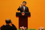 Chinese President Xi Jinping makes a toast during the welcoming banquet for the Belt and Road Forum at the Great Hall of the People in Beijing, China May 14, 2017. REUTERS/Damir Sagolj