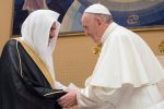 Pope Francis greets Mohammad bin Abdul Karim Al-Issa, Secretary General of the Muslim World League, during a meeting at the Vatican, September 20, 2017. Osservatore Romano/Handout via REUTERS   ATTENTION EDITORS - THIS IMAGE WAS PROVIDED BY A THIRD PARTY. NO RESALES. NO ARCHIVE