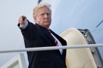 US President Donald Trump boards Air Force One at Andrews Air Force Base on October 7, 2017 in Maryland.
Trump is traveling to North Carolina. / AFP PHOTO / Brendan Smialowski        (Photo credit should read BRENDAN SMIALOWSKI/AFP/Getty Images)