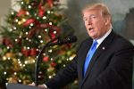 US President Donald Trump delivers a statement on Jerusalem from the Diplomatic Reception Room of the White House in Washington, DC on December 6, 2017.  / AFP PHOTO / MANDEL NGAN        (Photo credit should read MANDEL NGAN/AFP/Getty Images)