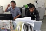 Reuters journalists Wa Lone (L) and Kyaw Soe Oo, who are based in Myanmar, pose for a picture at the Reuters office in Yangon, Myanmar December 11, 2017. Picture taken December 11, 2017. REUTERS/Antoni Slodkowski