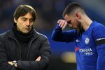 LONDON, ENGLAND - APRIL 08:  Eden Hazard of Chelsea looks dejected during the Premier League match between Chelsea and West Ham United at Stamford Bridge on April 8, 2018 in London, England.  (Photo by Catherine Ivill/Getty Images)