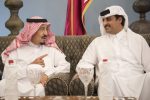 A handout picture provided by the Saudi Royal Palace on December 6, 2016 shows Saudi King Salman (L) chatting with Emir of Qatar Sheikh Tamim bin Hamad al-Thani in Doha before heading to Bahrain to attend a Gulf Cooperation Council (GCC) summit. (Photo by BANDAR AL-JALOUD / Saudi Royal Palace / AFP) / RESTRICTED TO EDITORIAL USE - MANDATORY CREDIT "AFP PHOTO / SAUDI ROYAL PALACE / BANDAR AL-JALOUD" - NO MARKETING NO ADVERTISING CAMPAIGNS - DISTRIBUTED AS A SERVICE TO CLIENTS