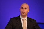 DONCASTER, ENGLAND - SEPTEMBER 25:  Joram Van Klaveren from the Dutch Voornederland addresses party members and supporters during the UK Independence Party annual conference on September 25, 2015 in Doncaster, England. After increasing their vote share following the May General Election campaign the UKIP conference this year focussed primarily on the campaign to leave the European Union ahead of the upcoming referendum on EU membership.  (Photo by Ian Forsyth/Getty Images)