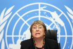 FILE PHOTO: U.N. High Commissioner for Human Rights Michelle Bachelet speaks during a news conference at the European headquarters of the United Nations in Geneva, Switzerland, December 9, 2020. REUTERS/Denis Balibouse/File Photo